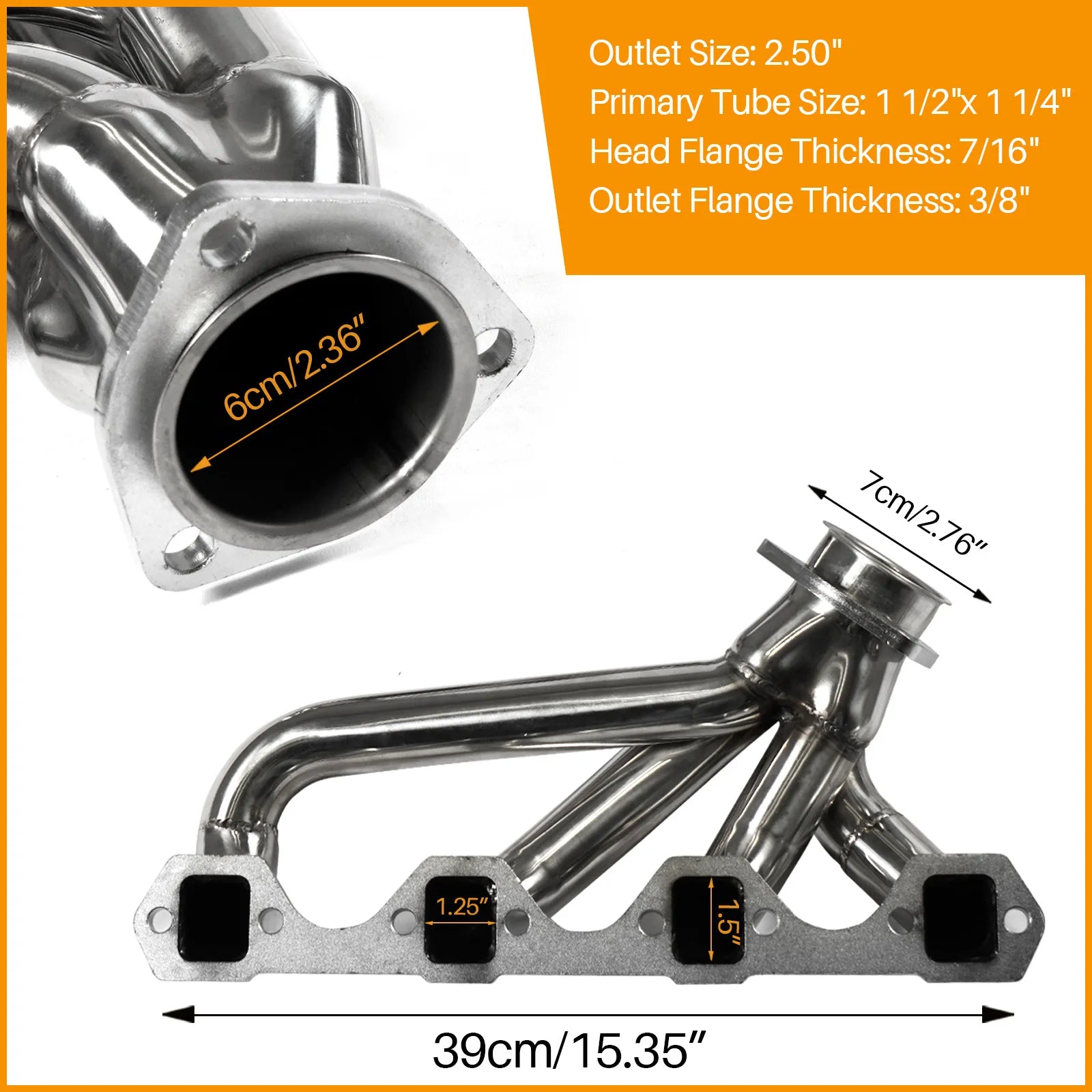 Stainless Steel Headers Shorty For Ford 260 289 302 Mustang 302CU 5.0 1964-1977