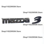 Mazda 3 sport glossy black ABS Car Front Grille Eemblem Rear Trunk Badge Sticker For 2008-2013 Mazda 3 Logo Accessories