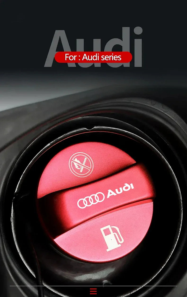 Aluminum Alloy Car Badge Fuel Tank Cap Decoration Cover For Audi A3 A1 A4 B9 A5 B7 Q5 Q3 Q2 8i TT Mk1 Mk2 S3 A7 S3 8V 8Y Q4 B9