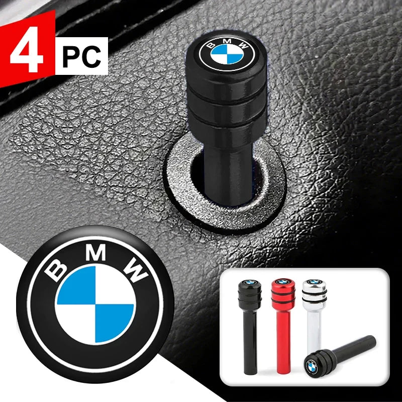 4Pcs Aluminum Alloy Car Door Lock Pins Security Rod Knob Cover For BMW M 50th Anniversary M5 E46 E90 F10 E39 E36 F20 E87 G30 E92