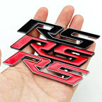 3D Metal RS Logo Sticker Front Grill Emblem Rear Trunk Badge For Chevrolet Onix Blazer lumina Camaro Cruze Monza Car Accessories