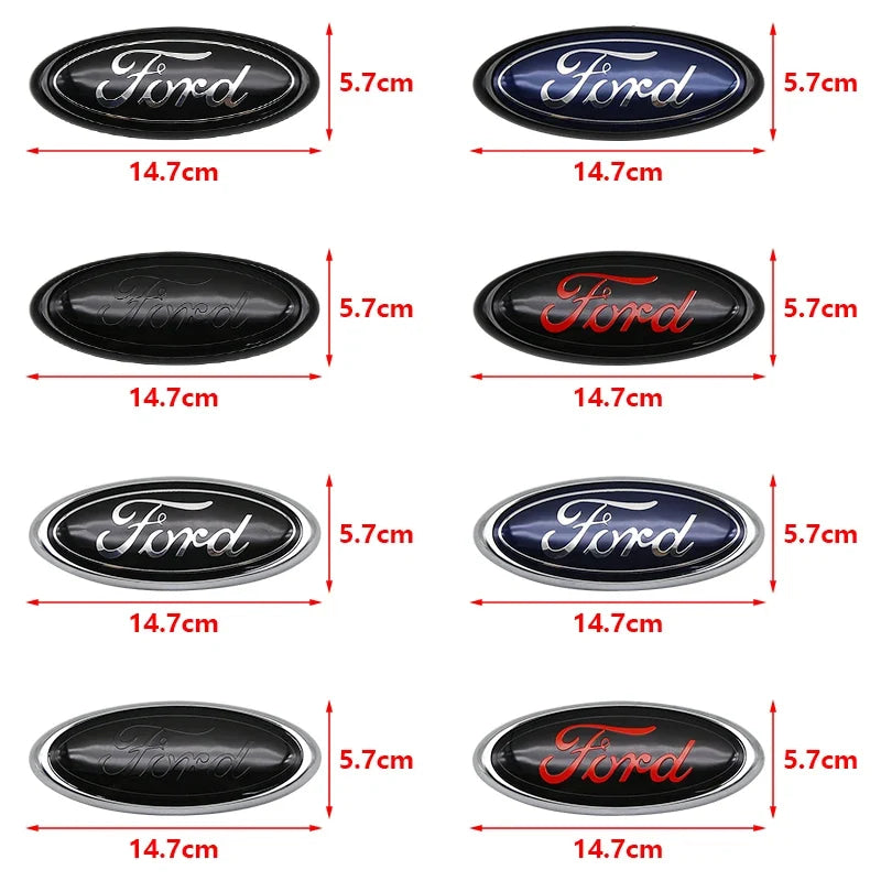 For Focus Ranger Mustang Kuga Mondeo Fiesta Explorer Transit Accessories Ford ABS 14.5cm Car Front Hood Emblem ABS Badge Cover
