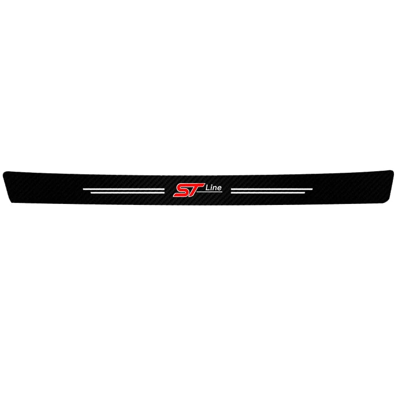 1/4/5Pcs Car Door Sill Scuff Plate Decor Carbon Fiber Stickers For Ford ST Line Focus Fiesta Shelby Edge Mondeo Explorer Transit