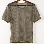 Men's Hollow Out Mesh T-Shirt, Breathable, Sport, See Through, Streetwear, Lightweight, Casual Tank Top, Summer, New Arrivals
