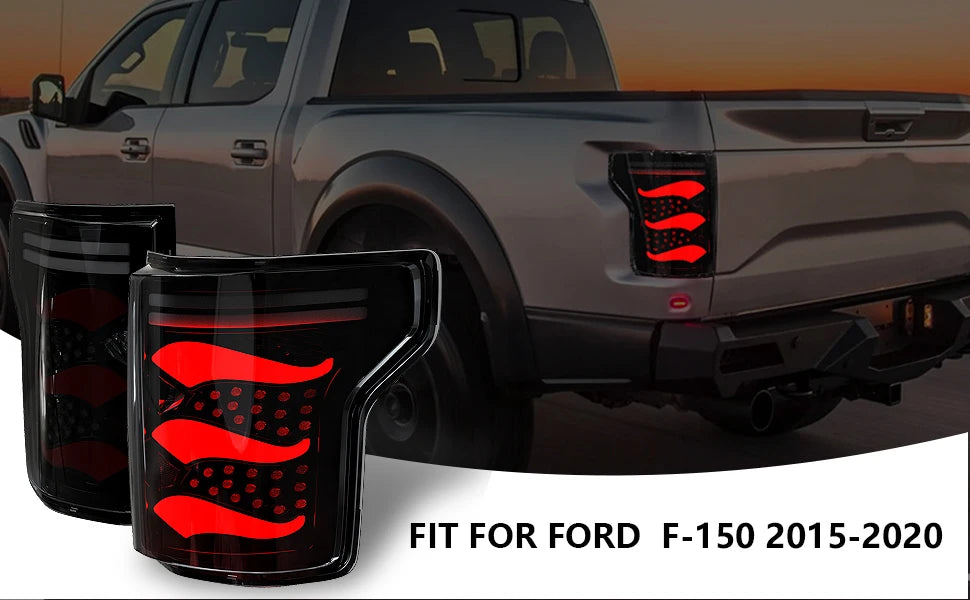 Sequential LED Tail Lights for Ford F150 2015-2020 Dynamic Turn Signal Brake Reverse Light Starting Animated Rear Light Assembly