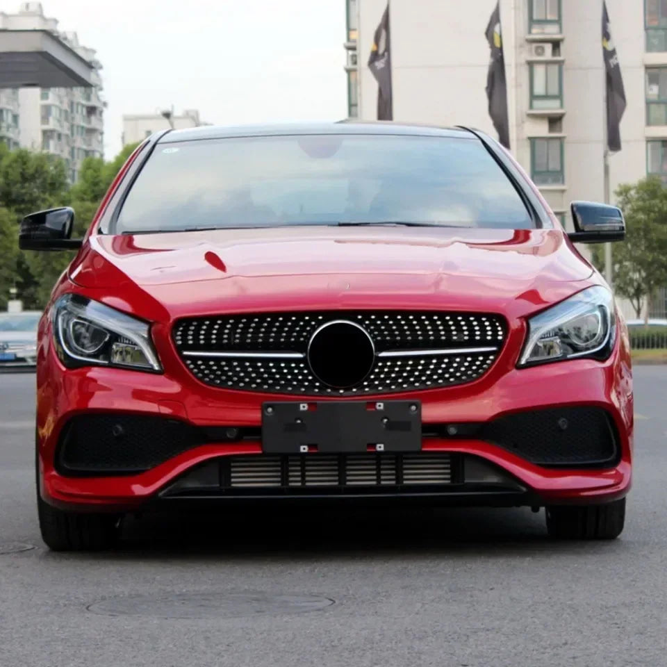 Chrome Silver AMG Style Front Bumper Grille For Mercedes Benz CLA-Class W117 2013-2019 CLA180 CLA200 CLA45 Front Grill Black