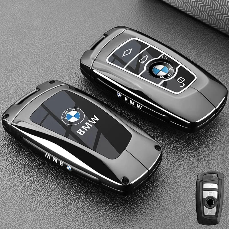 Alloy Metal Car Remote Key Case Cover Car Holder Shell Bag Fob For BMW F30 F20 F02 M3 M5 F10 F18 F22 F01 X3 X4 F06 Accessories