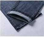 Wthinlee, Nuevos Jeans Casuales para Hombre, Corte Recto, Elásticos, Clásicos, Azules y Negros, Pantalones de Mezclilla para Trabajo, Ropa Masculina