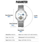 Classic Men's Watches Tourbillon Multi-function Full Automatic Men Watch High end Male Steel Strap Waterproof Wrist watches