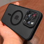 Protector de lente magnético de lujo, funda translúcida mate para iPhone 17 16 15 14 13 12 11 Pro Max para cubierta de cargador inalámbrico Magsafe