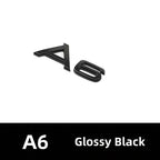 Car Rear Trunk Emblem Sticker For Audi A3 A4 A5 A6 A7 A8 Q3 Q5 Q7 Original Size Quarrto Sline Emblem ABS Black Refit Accessories