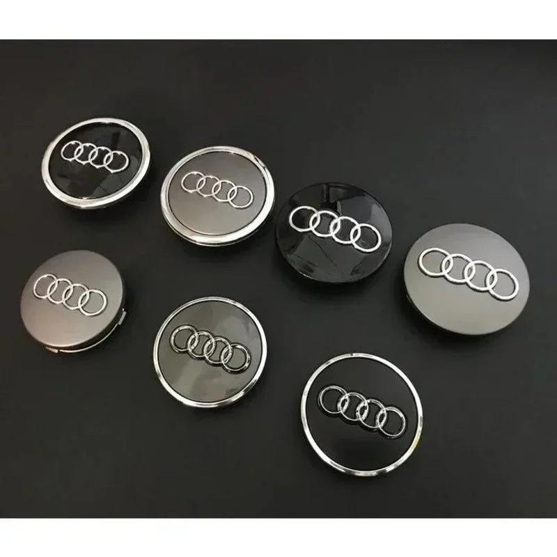 4pcs AUDI 60/61/68/69/77MM/135MM Car Wheel Center Hup Cap Cover for A6L A7 A8 A3 A4 A5 A6 S3 S4 Q3 Q5 Q5L Q7 RS3 RS4 RS5 RS6 TT
