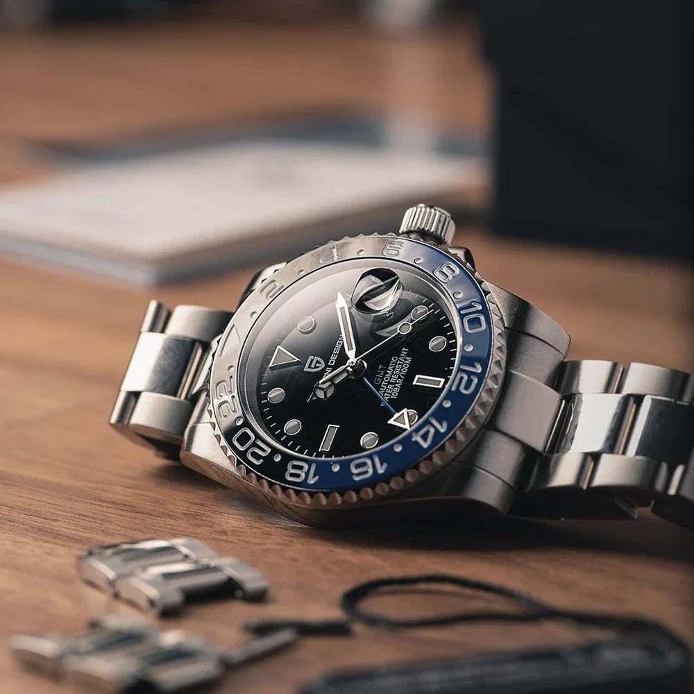 PAGANI DESIGN 2026 GMT Watches Men Luxury Sapphire Automatic Mechanical Watch 40MM Stainless Steel Waterproof Watches for men