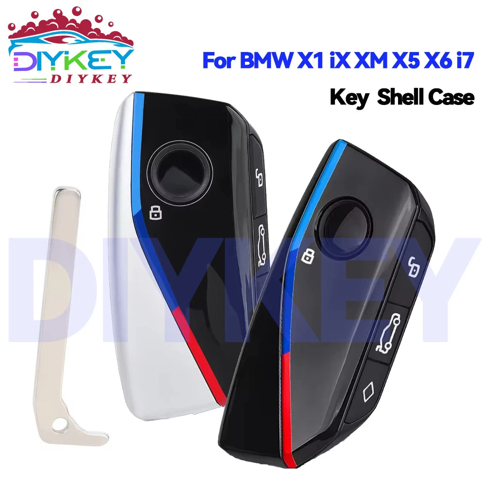 For BMW i7 X7 G07 LCI iX I20 X1 U11 7 Series G70 G09 XM U06 G81 M3 2023 2024 4 Buttons Remote Key Case Cover Shell Housing