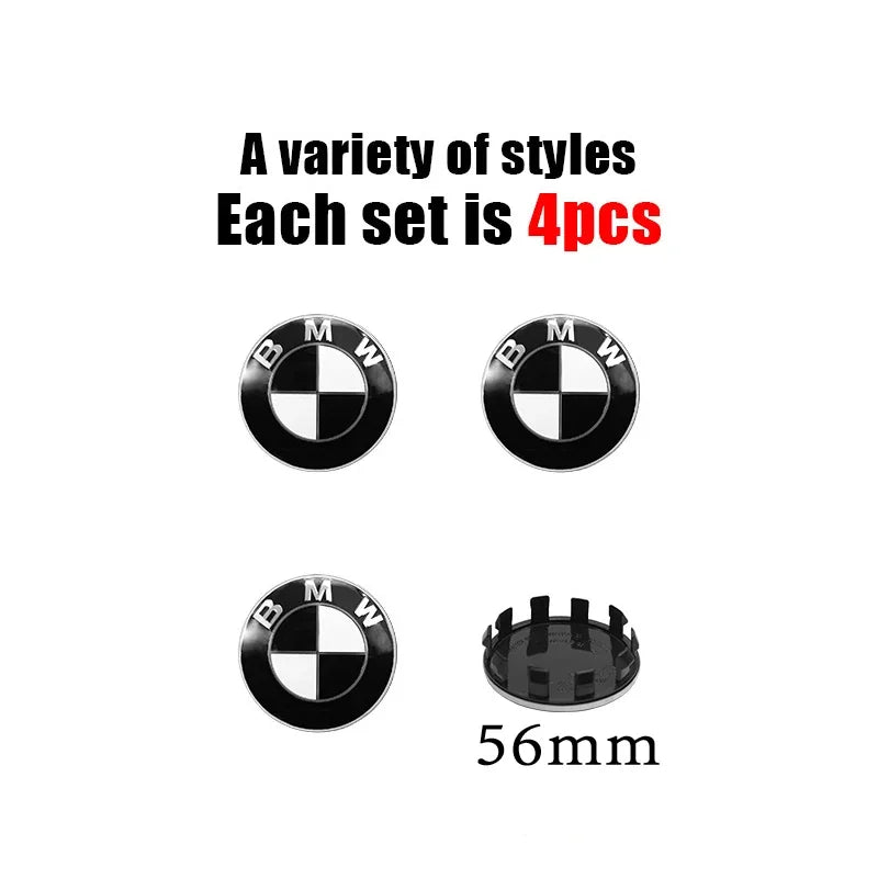 4Pc 68mm 56mm Car Rim Cover Wheel Hub Center Caps Badge Emblem Accessories For BMW E90 E60 F18 E46 F30 F20 M2 M5 M3 E87 M4 X3 X5