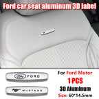 Ford  Seat Sticker Metal Badge Seat Mustang Badge For Ford Mustang Shelby Cobra Focus Mondeo F-150 Accessories Interior Sticker