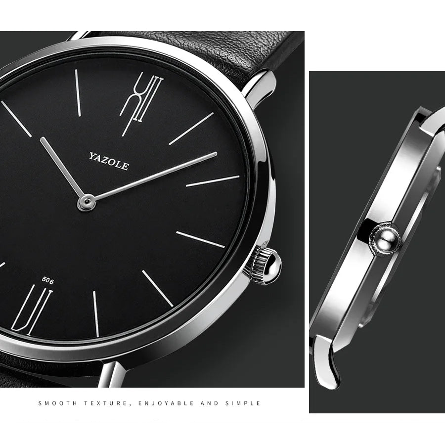 Luxury Top Brand Men's Quartz Wrist Watches Men Business Leather Quartz Clock Women Men's Watches Man's Wristwatch Gifts for Men