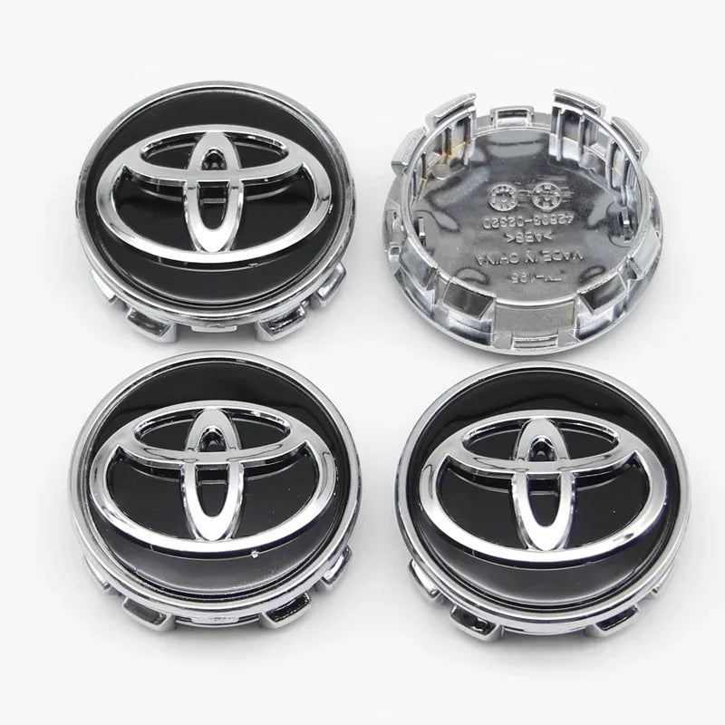 4pcs 57mm+62mm Car Tyre Wheel Center Hub Cap Badge For Toyota C-hr Prado Rav4 Yaris Hilux Prius Avensis Corolla Camry crown