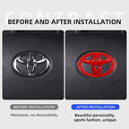 1PC ABS Car Steering Wheel Emblem Badge Sticker Compatible for Toyota Hilux Prius Avensis Auris Verso Corolla Camry Accessories