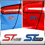 3D Metal Car Styling ST Line Logo Front Grill Badge Sticker For Ford Focus Fiesta Ecosport Mondeo Kuga Rear Trunk Side Fender