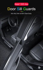 For Tesla Model Y Juniper 2025 2026 Front Rear Door Sill Guard Anti Scratch Dirt Resistant Threshold Strips Interior Accessories