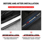 4Pcs Car Door Threshold Protector Sticker Emblem Decal Auto Accessories  For Dodge Durango Caliber Dakota Neon SXT Nitro Ram SRT