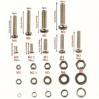 Kit surtido de tuercas y tornillos de acero inoxidable premium de 320 piezas: resistentes a la corrosión, tuercas a presión, tamaños M2 a M5 - Ideal para bricolaje,