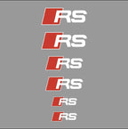 6pcs Car Caliper Sticker for Audi Sport Sline S3 A3 B5 B6 B7 B8 B9 8P 8V 8L A5 A4 C6 C5 A1 A6 A7 A8 Auto Logo Tire Brake Decals