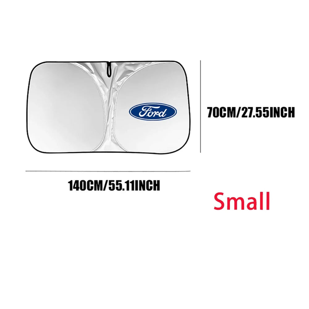 Car Folding Windshield Sunshade Sun Visor Cover UV Protection For Ford Focus Fiesta Kuga Mustang Mondeo Accessories Wheel hub