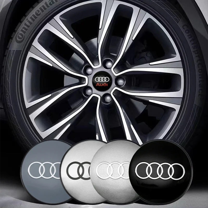 4Pc 56mm Car Wheel Center Hub Cap Rim Cover Emblem Stickers For Audi sline Rs A4 B7 B8 B9 A3 8P 8L 8V A5 A6 C6 C5 C7 A1 A7 A8 Q2