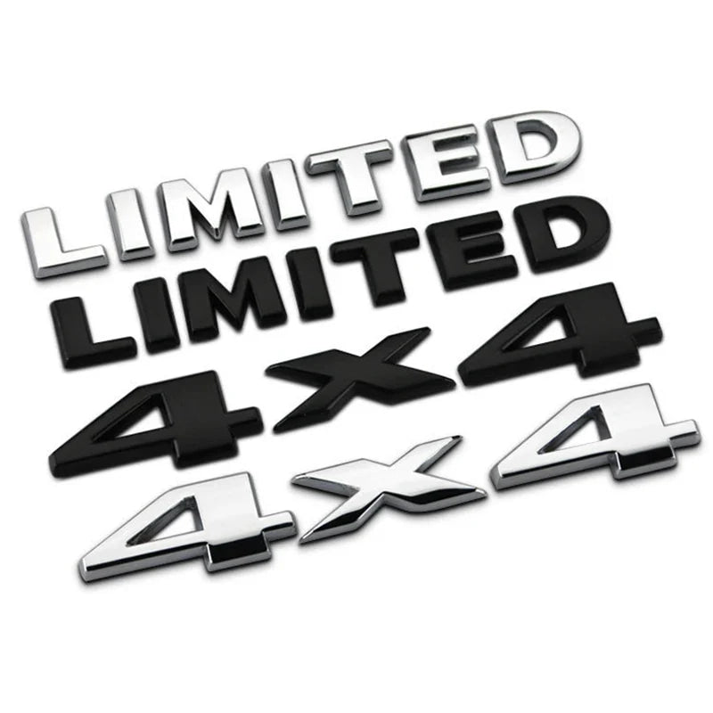 3D Metal Car Trunk Badge Stickers For Jeep 4X4 Limited Letters Emblem Logo Grand Cherokee Overland Compass Wrangler Accessories