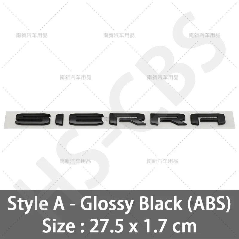 new old letter logo car stickers for GMC sierra Rear Trunk Emblem Logo boot label trunk modified Accessories decoration decals
