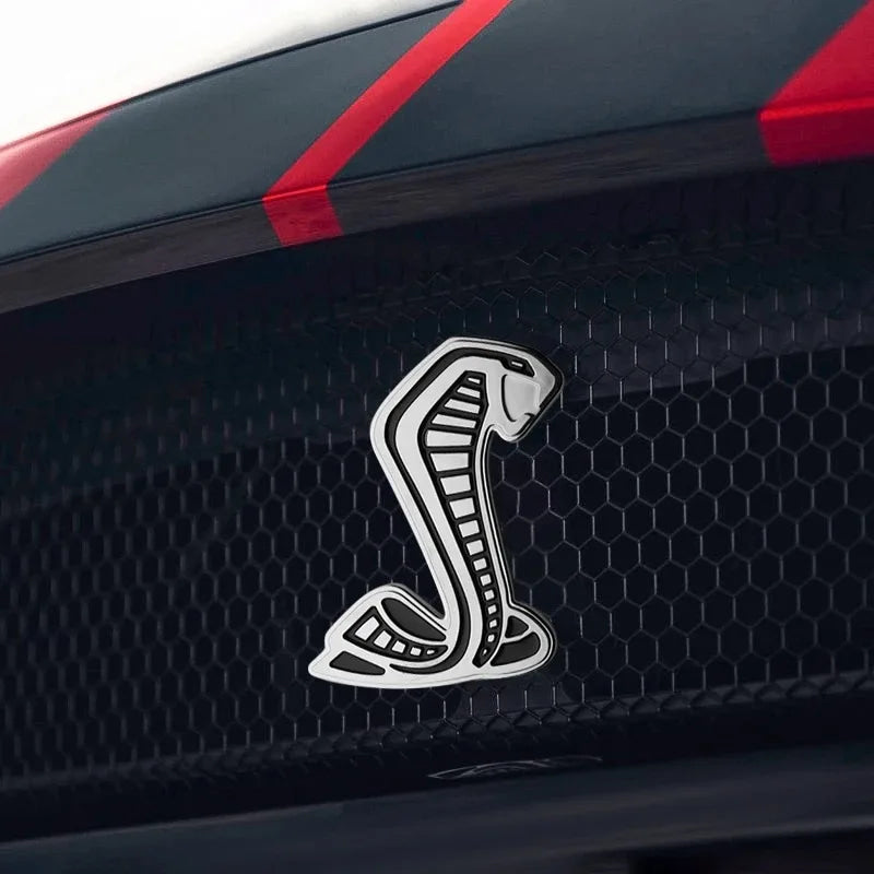 For Ford Focus SVT GT350 R GT500﻿ 3D Metal Snake Cobra Car Front Grille center grid Badge Emblem Side Fender Rear Trunk Sticker