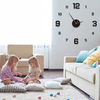 Reloj de Pared 3D Moderno sin Marco, Adhesivo de Espejo para Decoración del Hogar, Oficina, Hotel, Restaurante, Escuela