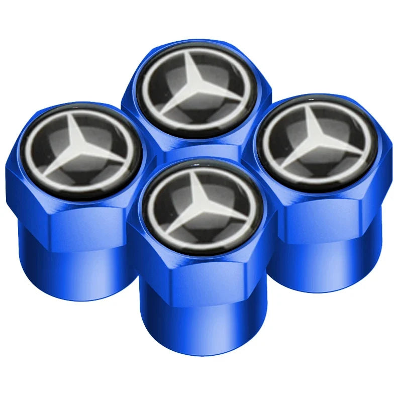 Car Tire Valve caps Emblem metal sticker For Mercedes Benz W203 W204 W168 GLC GLE CLA accessories Interior Mouldings YZQMM-BENC