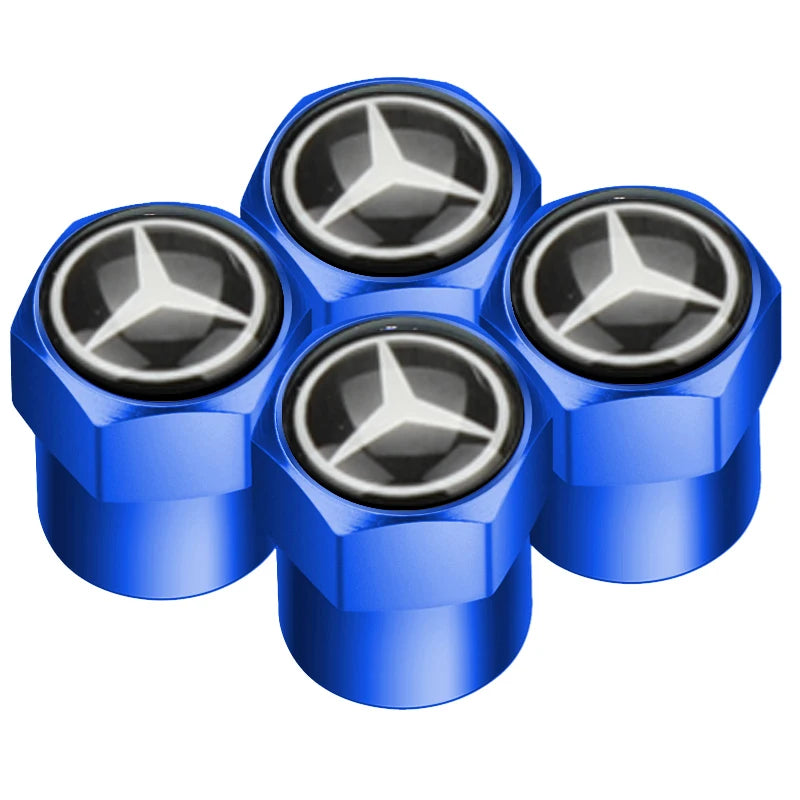 Car Tire Valve caps Emblem metal sticker For Mercedes Benz W203 W204 W168 GLC GLE CLA accessories Interior Mouldings YZQMM-BENC
