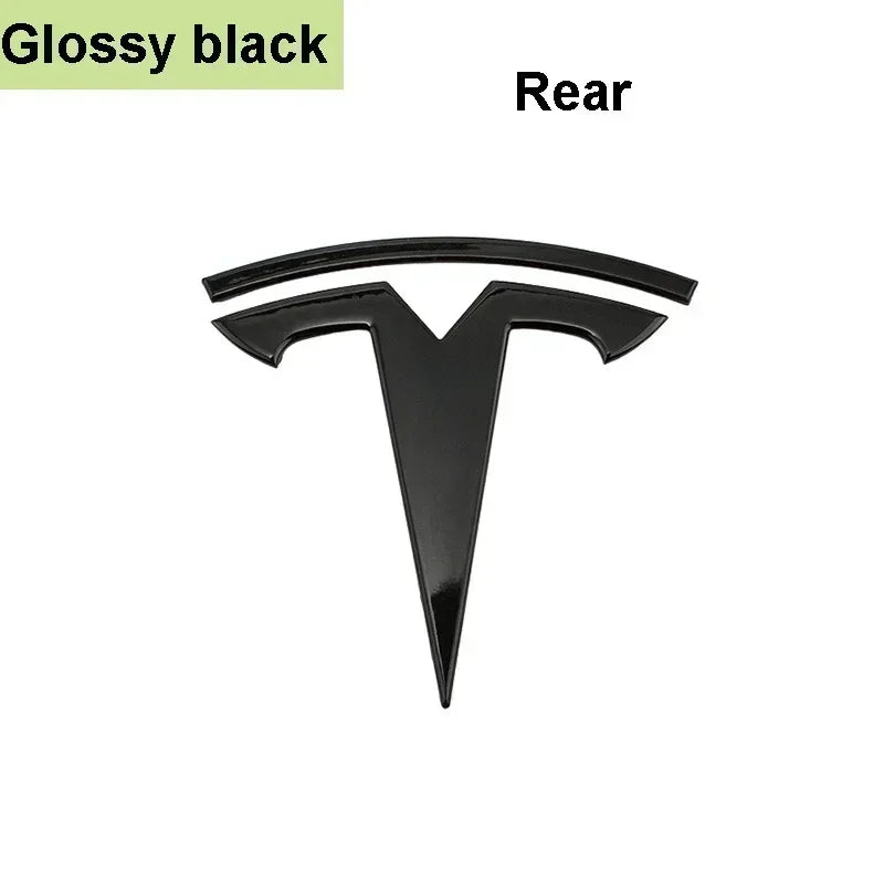 CAR Tesla Model 3 Mode Y Zinc Alloy Car Front Hood Logo Sticker Styling Auto Body Rear Trunk Emblem with Radian Accessories