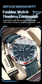 POEDAGAR Original Man Wristwatch Top Luxury Waterproof Luminous Date Week Watch For Men Quartz Sport Leather Men's Watches Reloj