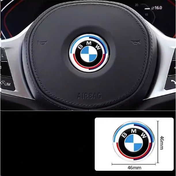 45mm Car Steering Wheel Badge Emblem Sticker Auto-Styling For BMW E36 E46 E53 E90 E60 E61 E93 E87 X1 X3 X5 X6 F30 F20 F10