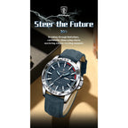 POEDAGAR Original Man Wristwatch Top Luxury Waterproof Luminous Date Week Watch For Men Quartz Sport Leather Men's Watches Reloj