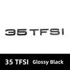 Car Rear Trunk Emblem Sticker For Audi A3 A4 A5 A6 A7 A8 Q3 Q5 Q7 Original Size Quarrto Sline Emblem ABS Black Refit Accessories