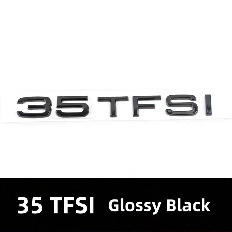 Car Rear Trunk Emblem Sticker For Audi A3 A4 A5 A6 A7 A8 Q3 Q5 Q7 Original Size Quarrto Sline Emblem ABS Black Refit Accessories