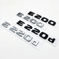 Black Silve Letters E200 E260 E300 E400 E450 E220d E350d E400d 4Matic ABS Emblem for Mercedes Benz Car Trunk Logo Sticker