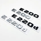 Black Silve Letters E200 E260 E300 E400 E450 E220d E350d E400d 4Matic ABS Emblem for Mercedes Benz Car Trunk Logo Sticker