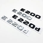 Black Silve Letters E200 E260 E300 E400 E450 E220d E350d E400d 4Matic ABS Emblem for Mercedes Benz Car Trunk Logo Sticker