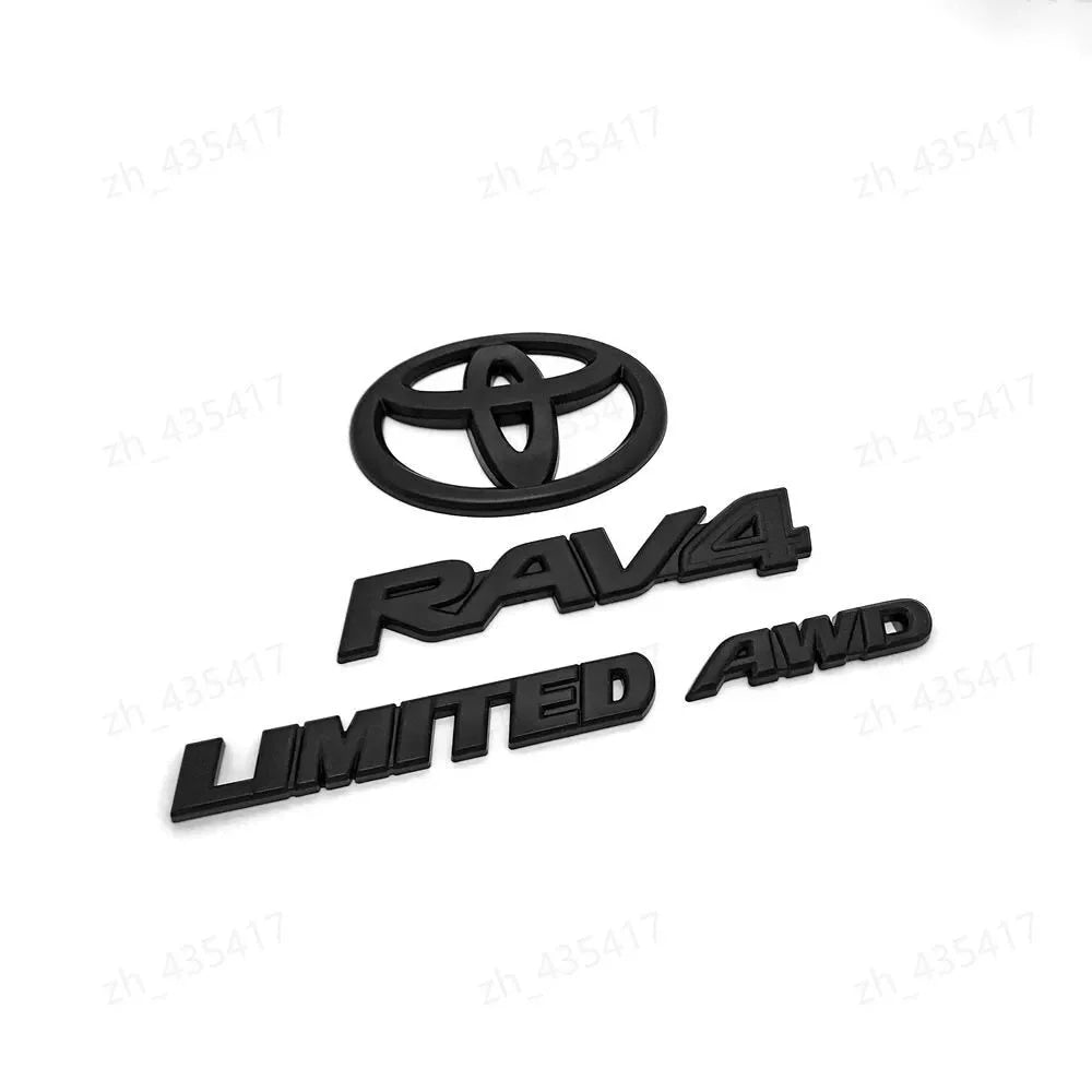 Overlays NEW 2019-2024 Suitable for Toyota Rav4 XLE XSE AWD Hybrid Matte Blackout Emblems Kits