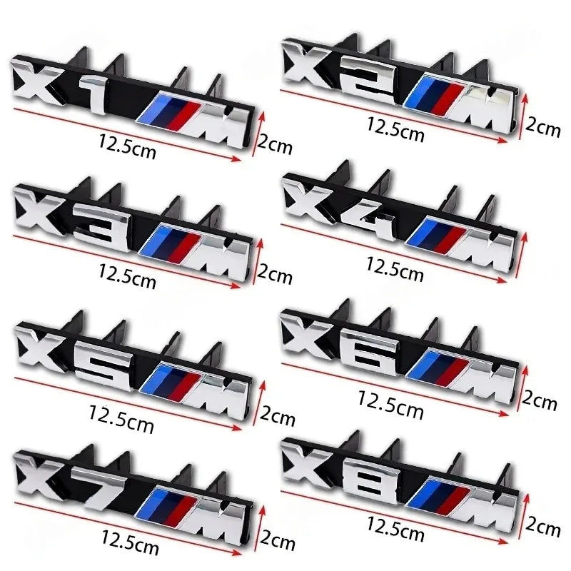 ABS Car Styling Front Grille Badge M Logo Decoration Accessories For BMW M Emblem X1 X2 X3 X4 X5 X6 X7 E38 E39 E30