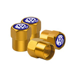 4Pcs Car Wheel Tires  Valve Caps Auto Exterior Accessories For Volkswagen GTI Golf Polo Passat RLine Magotan Jetta Bora Beetle R