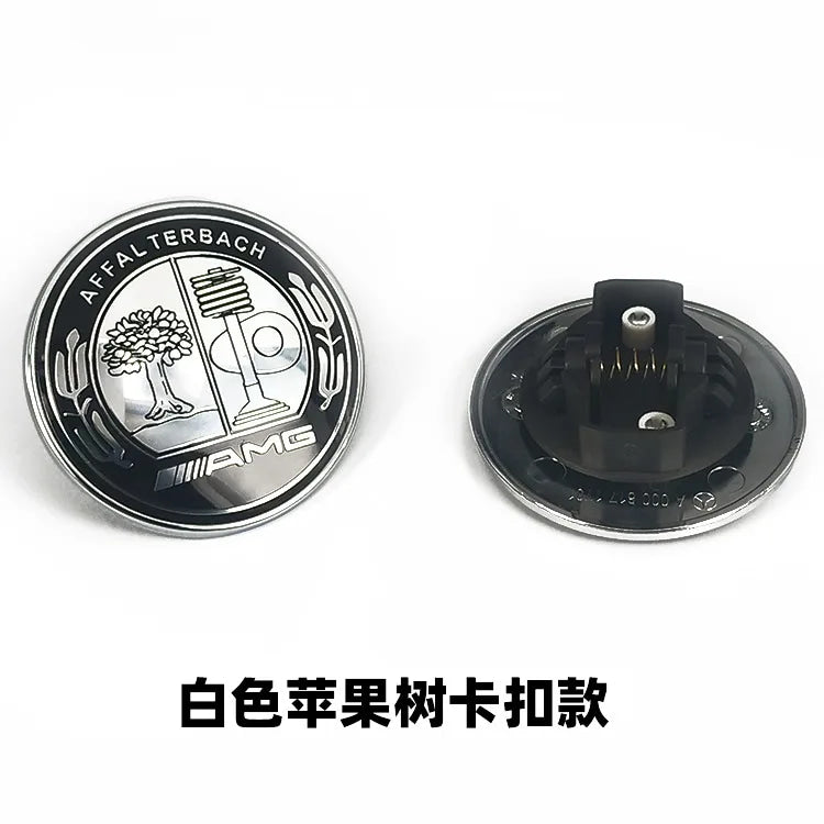 1PC 56mm Car Hood Emblem Badge Bonnet Emblem Cover For Mercedes Benz Brabus AMG W124 W163 W202 W203 W204 W210 W211 W205 Sticker