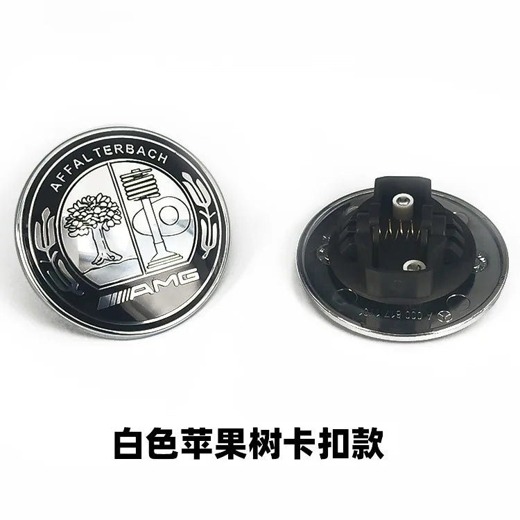 1PC 56mm Car Hood Emblem Badge Bonnet Emblem Cover For Mercedes Benz Brabus AMG W124 W163 W202 W203 W204 W210 W211 W205 Sticker